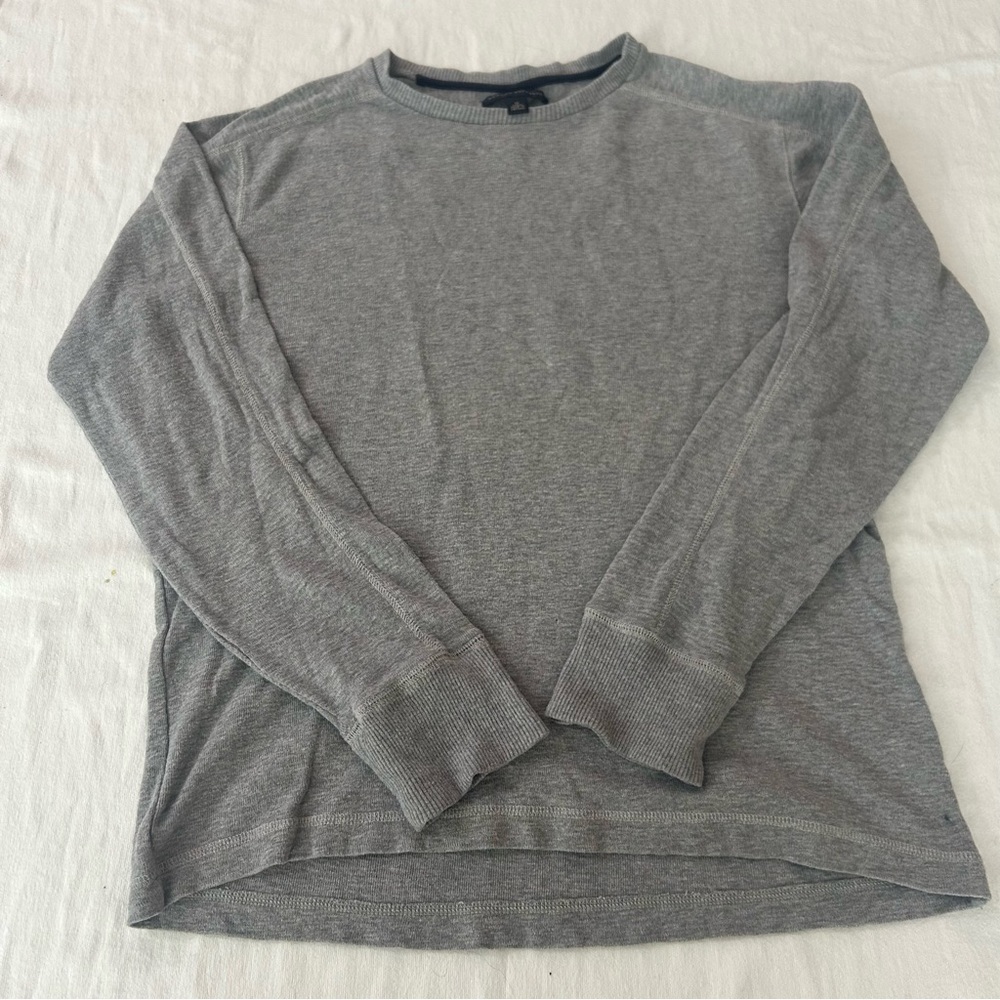 Banana Republic Gray Crewneck 100% Cotton Light Sweater Medium Classic Pullover